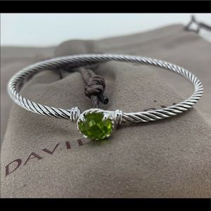 David Yurman 3mm Chatelaine bracelet Peridot